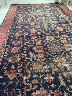 Antique Ballroom Size Rug in Palmette Design, circa 1930-40's