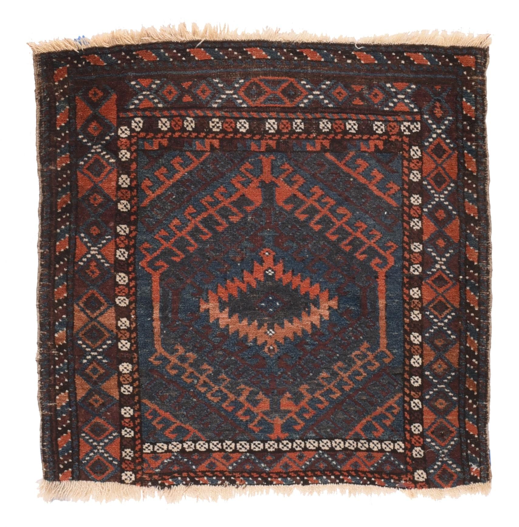 Antique Balouch Back Face Rug In Good Condition In New York, NY