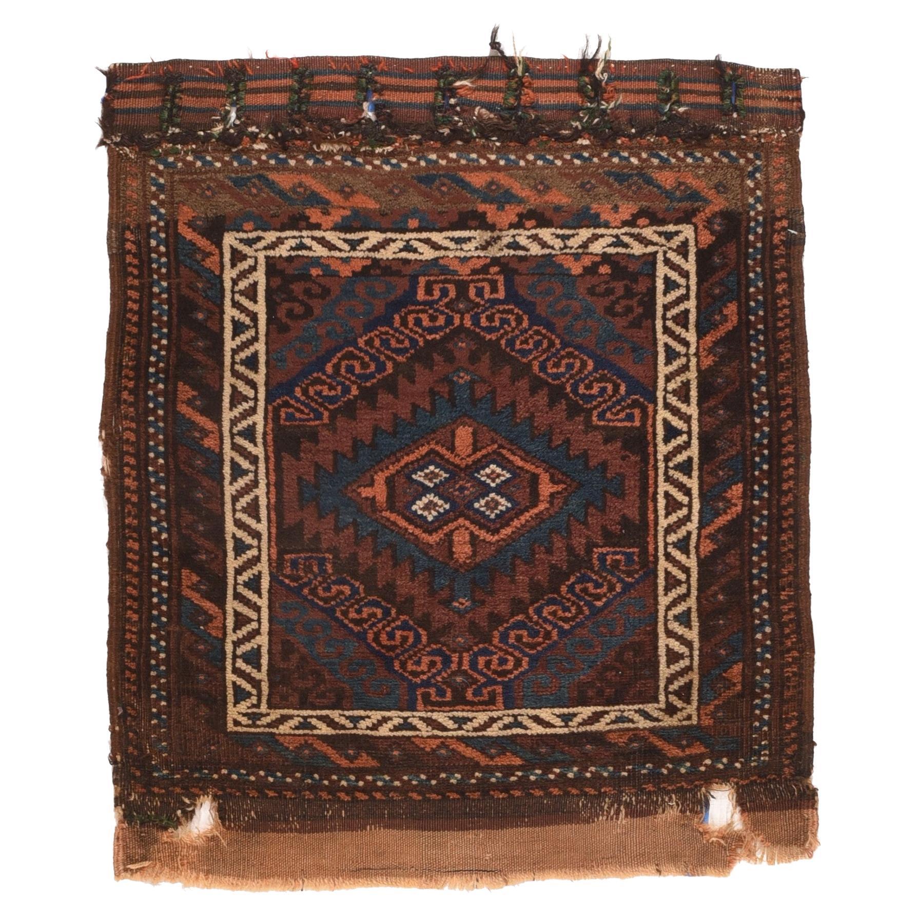 Antique Balouch Back Face Rug For Sale