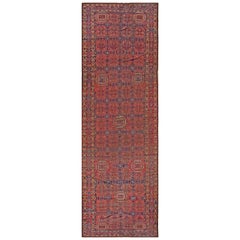 Mid-19th Century Central Asian Beshir Gallery Carpet ( 6'7" x 21'4" -201 x 650 )