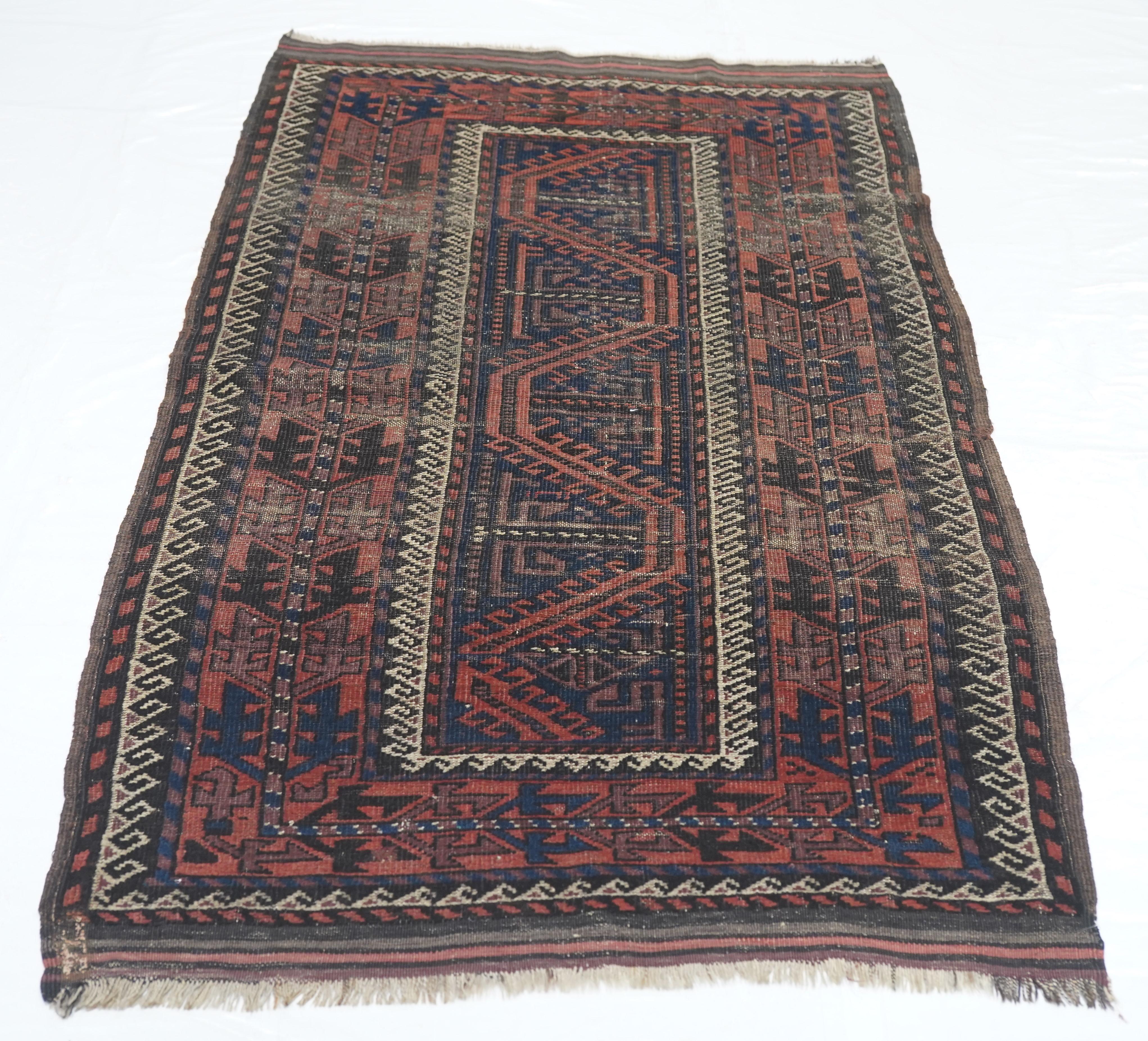 Persian Antique Balouch Rug 2'10'' x 5'7'' For Sale