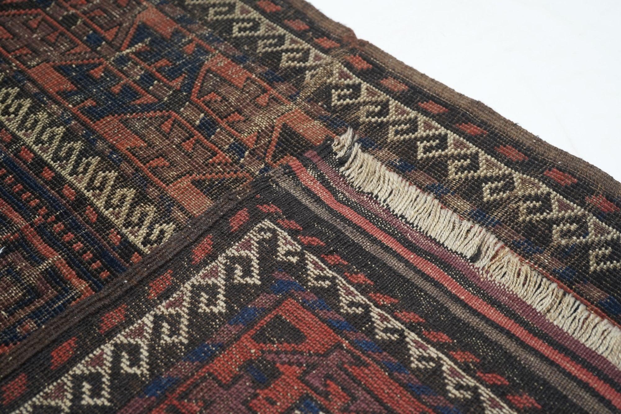 Antique Balouch Rug 2'10'' x 5'7'' For Sale 2