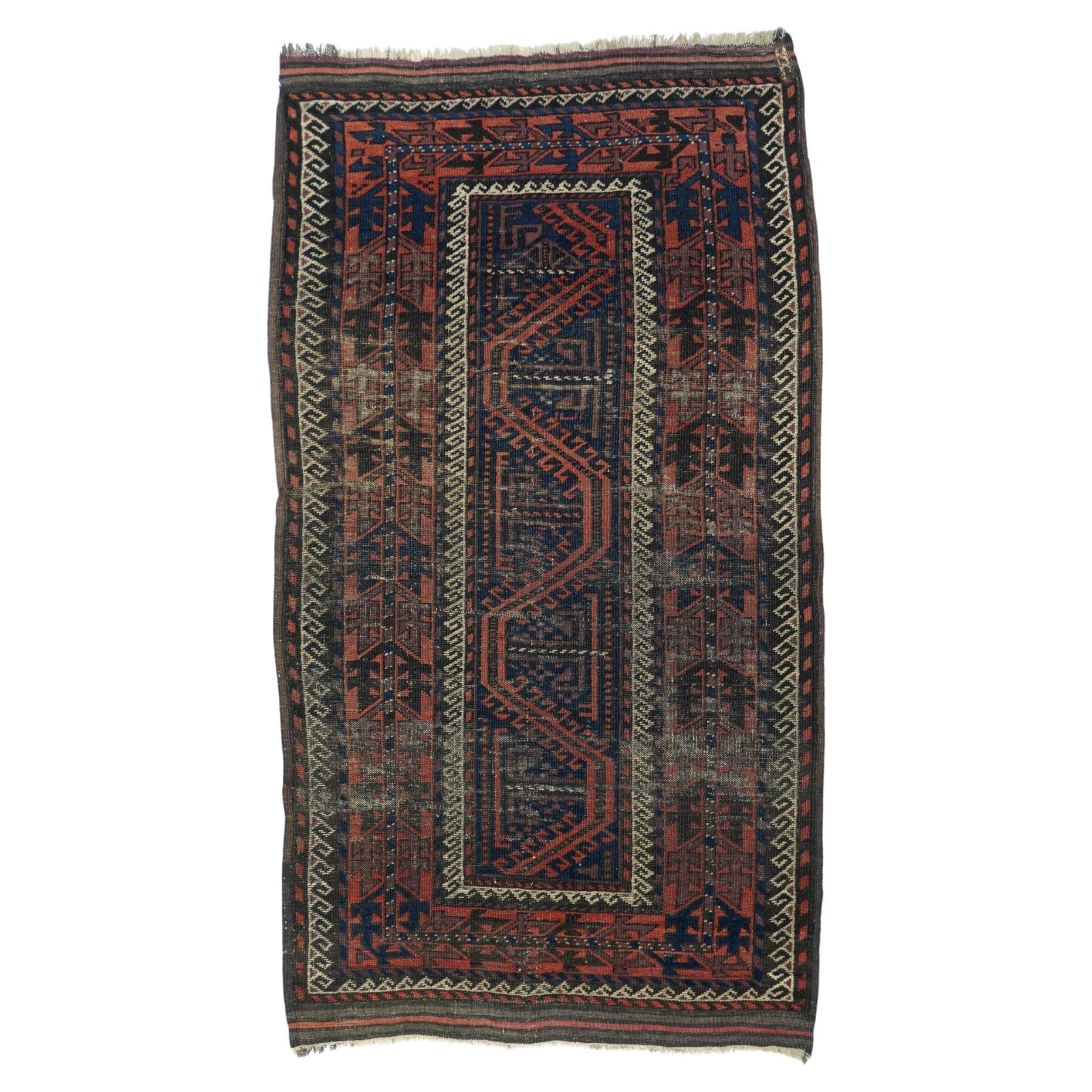 Antique Balouch Rug 2'10'' x 5'7'' For Sale