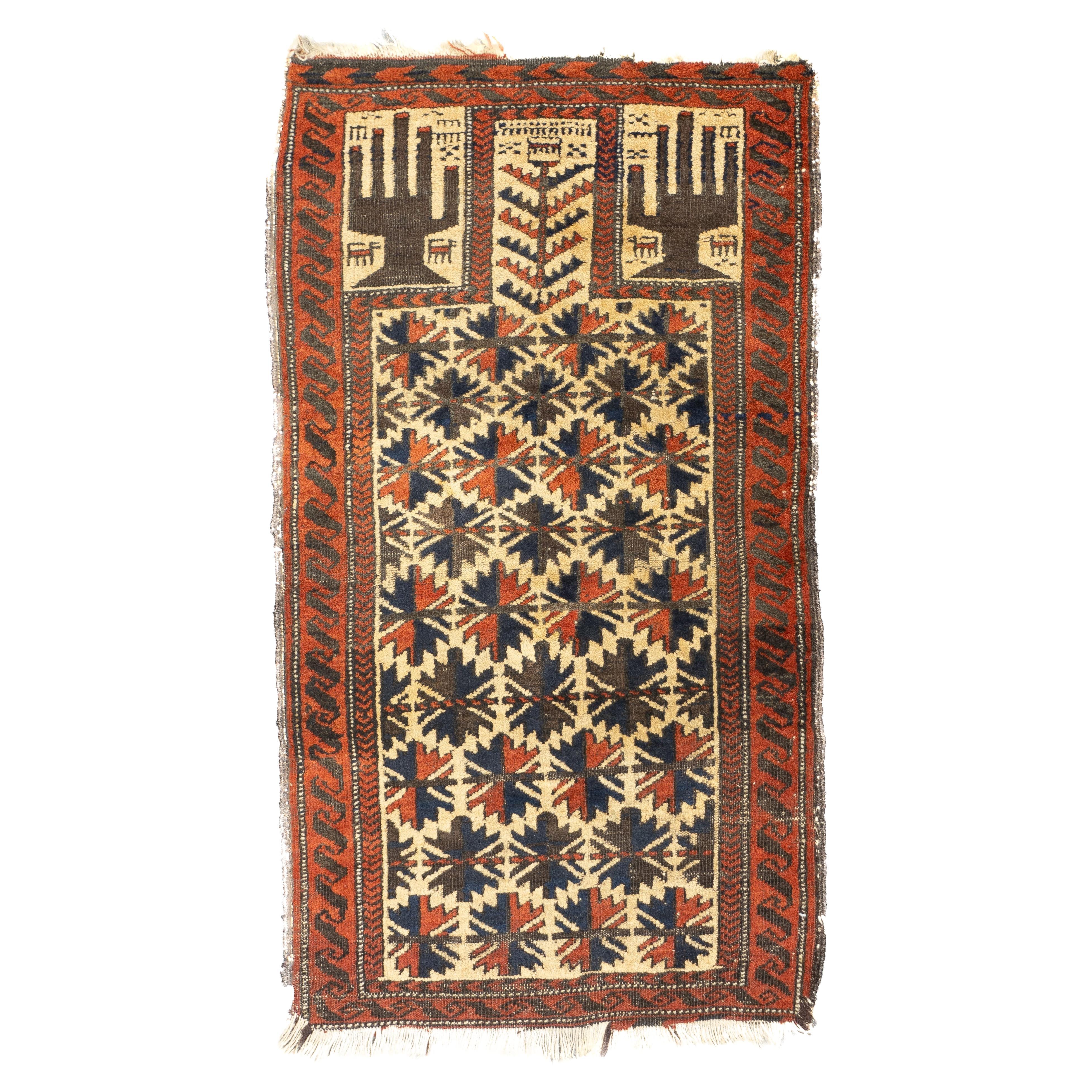 Antique Balouch Rug 2'3'' x 2'11''