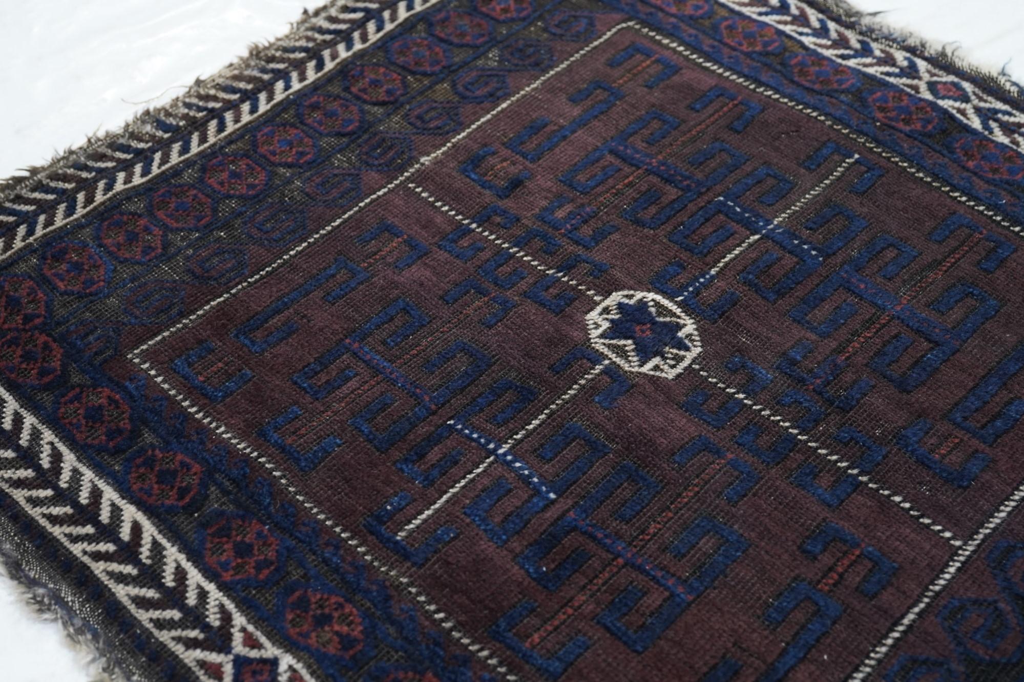 Wool Antique Balouch Rug For Sale