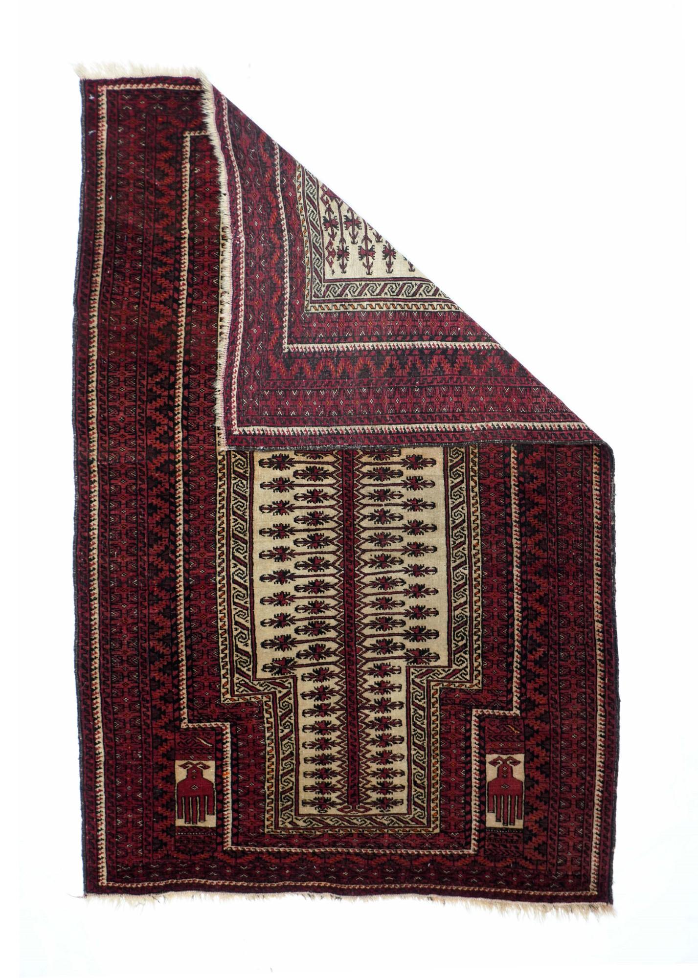 Antique Balouch Rug 3'3'' x 5'1''.