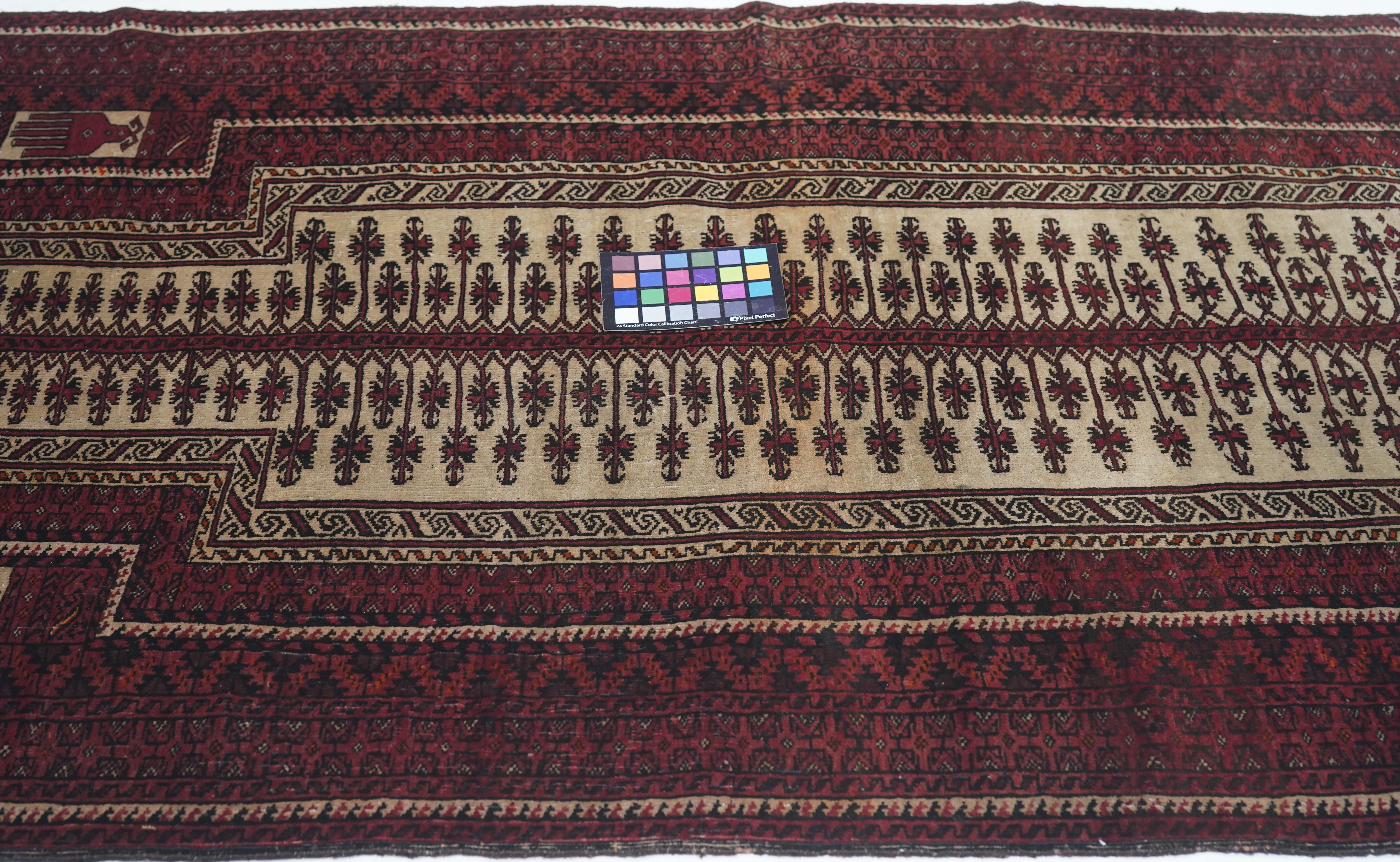 Antique Balouch Rug 3'3'' x 5'1'' For Sale 2