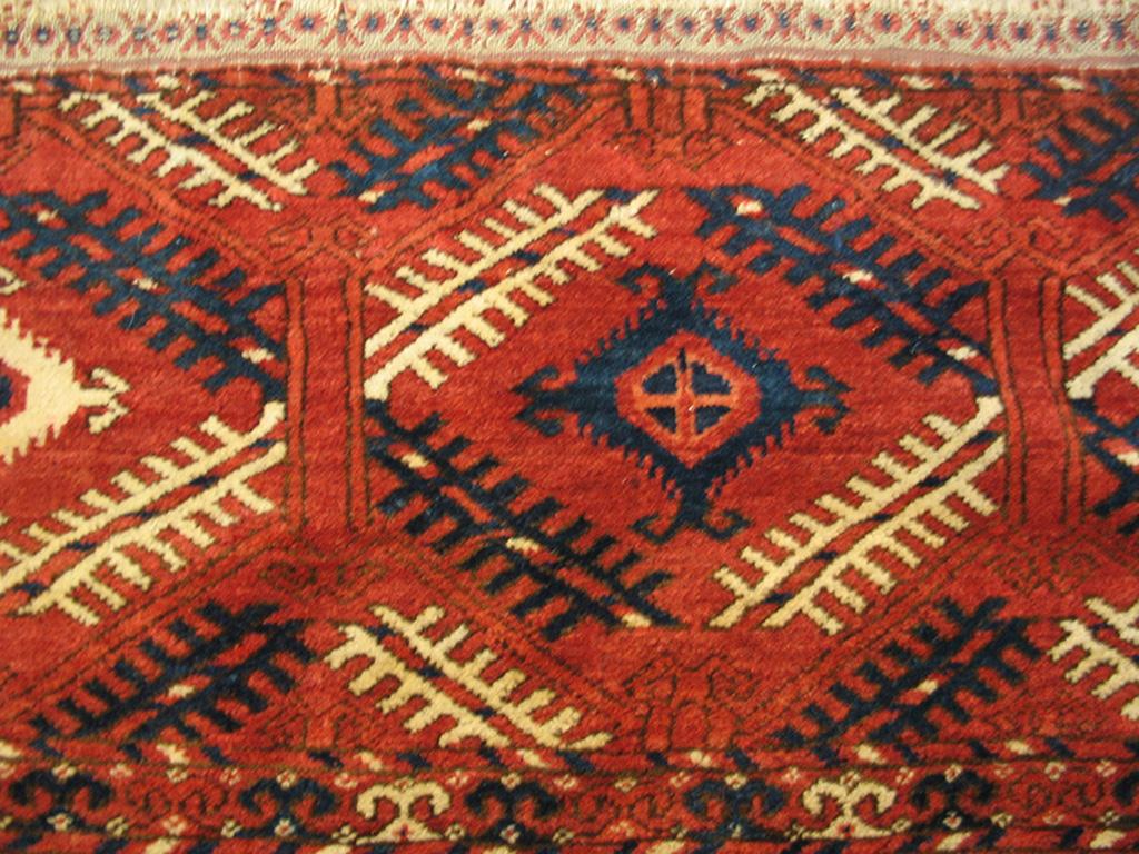 Hand-Knotted 19th Century Russian Tekke Turkmen Carpet  ( 7' x 10'6