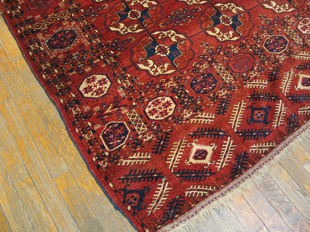 Wool 19th Century Russian Tekke Turkmen Carpet  ( 7' x 10'6