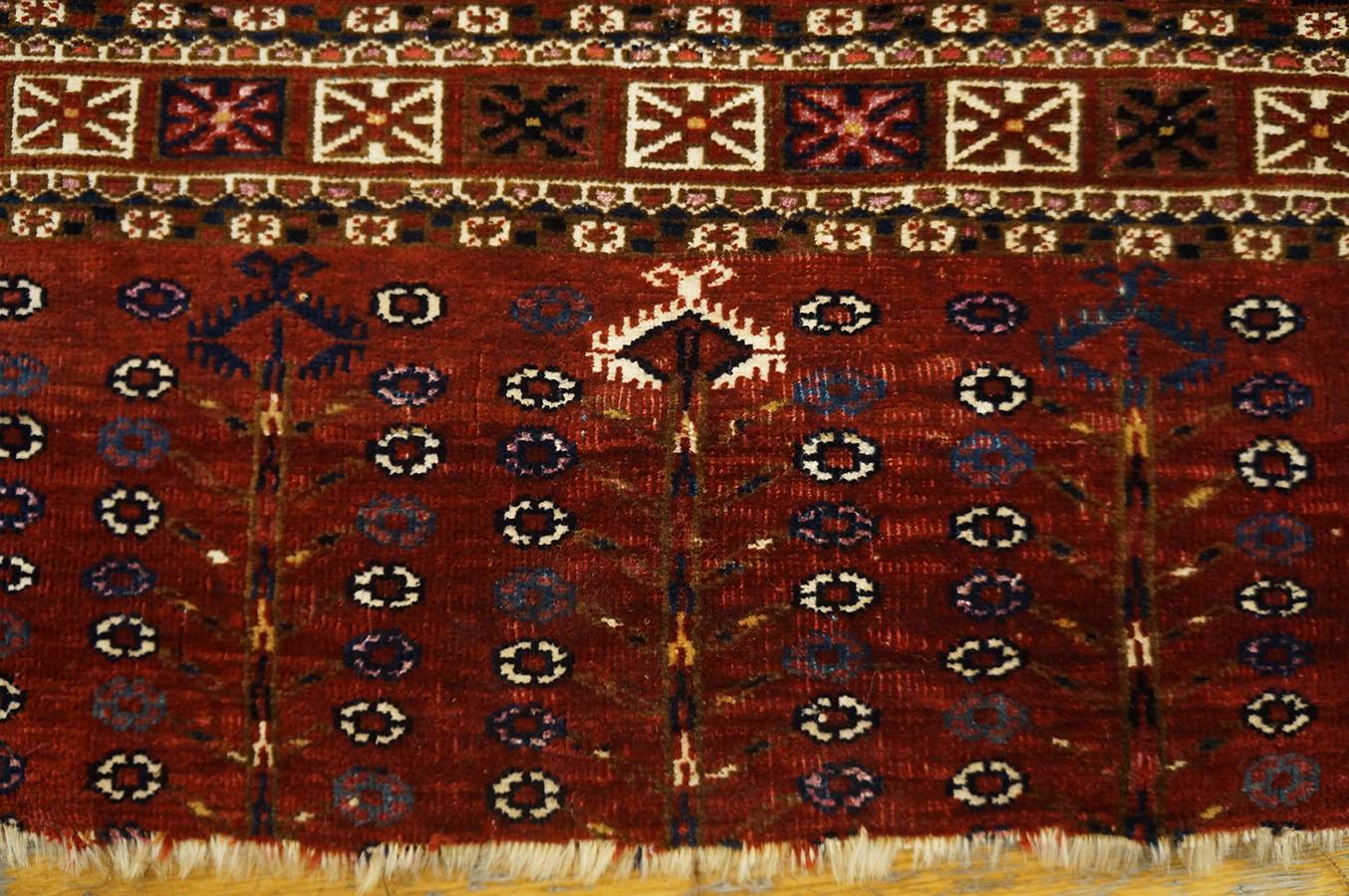 Mid-19th Century Mid 19th Century Tekke Turkmen Chuval with Silk & Cotton Highlights  For Sale
