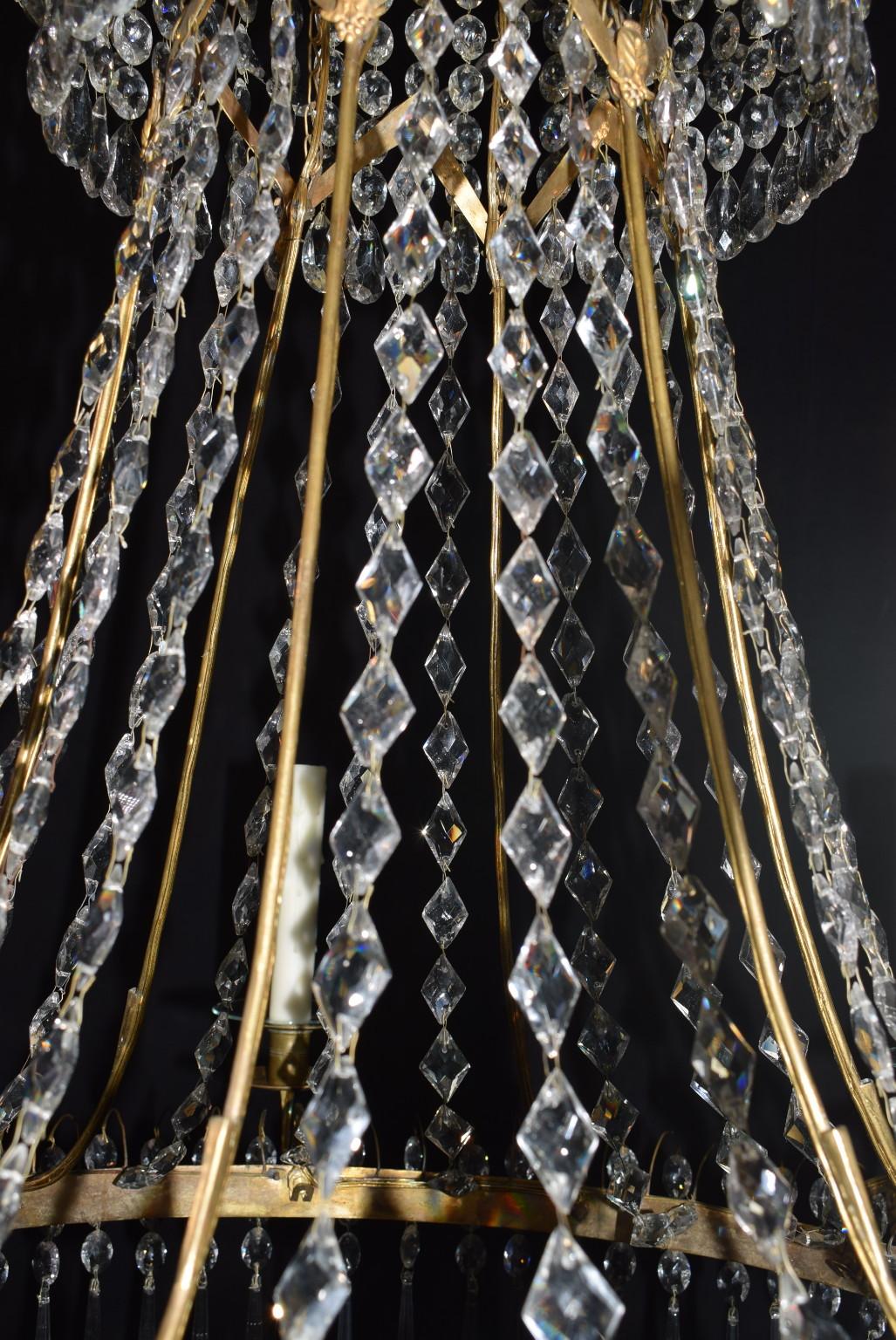 Mid-19th Century Antique Baltic Chandelier For Sale