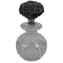 Antique Baltimore Sterling Silver and Cut-Glass Perfume