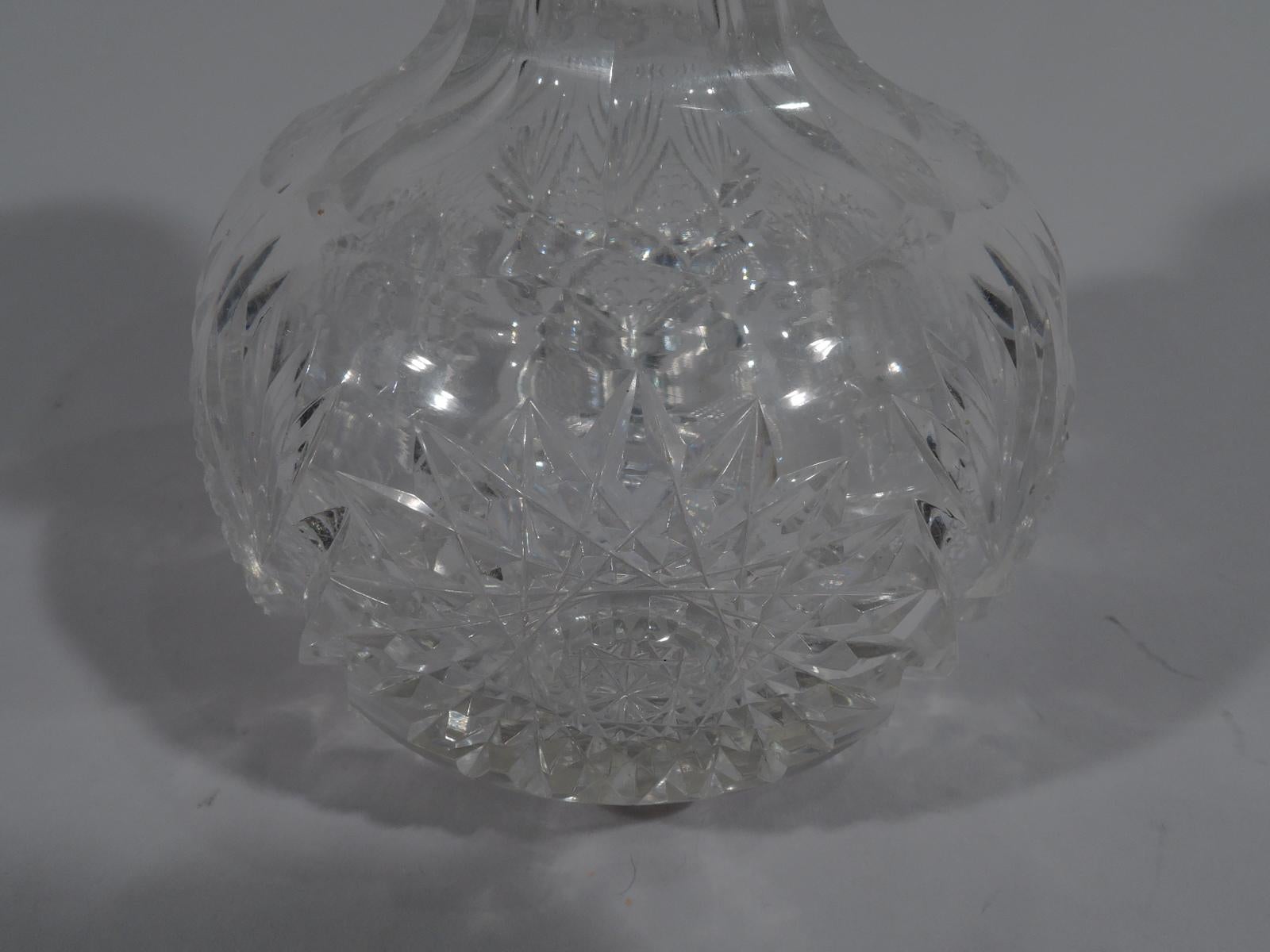 American Antique Baltimore Sterling Silver and Cut-Glass Perfume For Sale