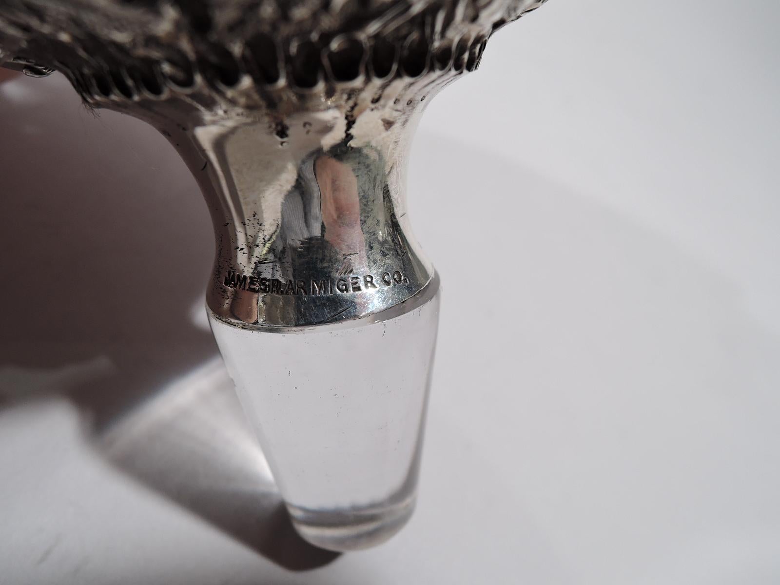 Antiker antiker Baltimore Parfüm aus Sterlingsilber und geschliffenem Glas im Zustand „Hervorragend“ im Angebot in New York, NY