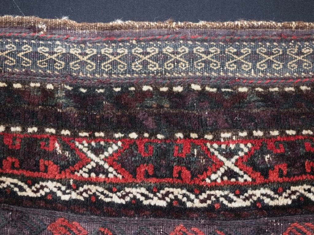 Tribal Antique Baluch 2 Part One Mixed Technique Sofreh, Timuri Tribes, Circa 1880 en vente