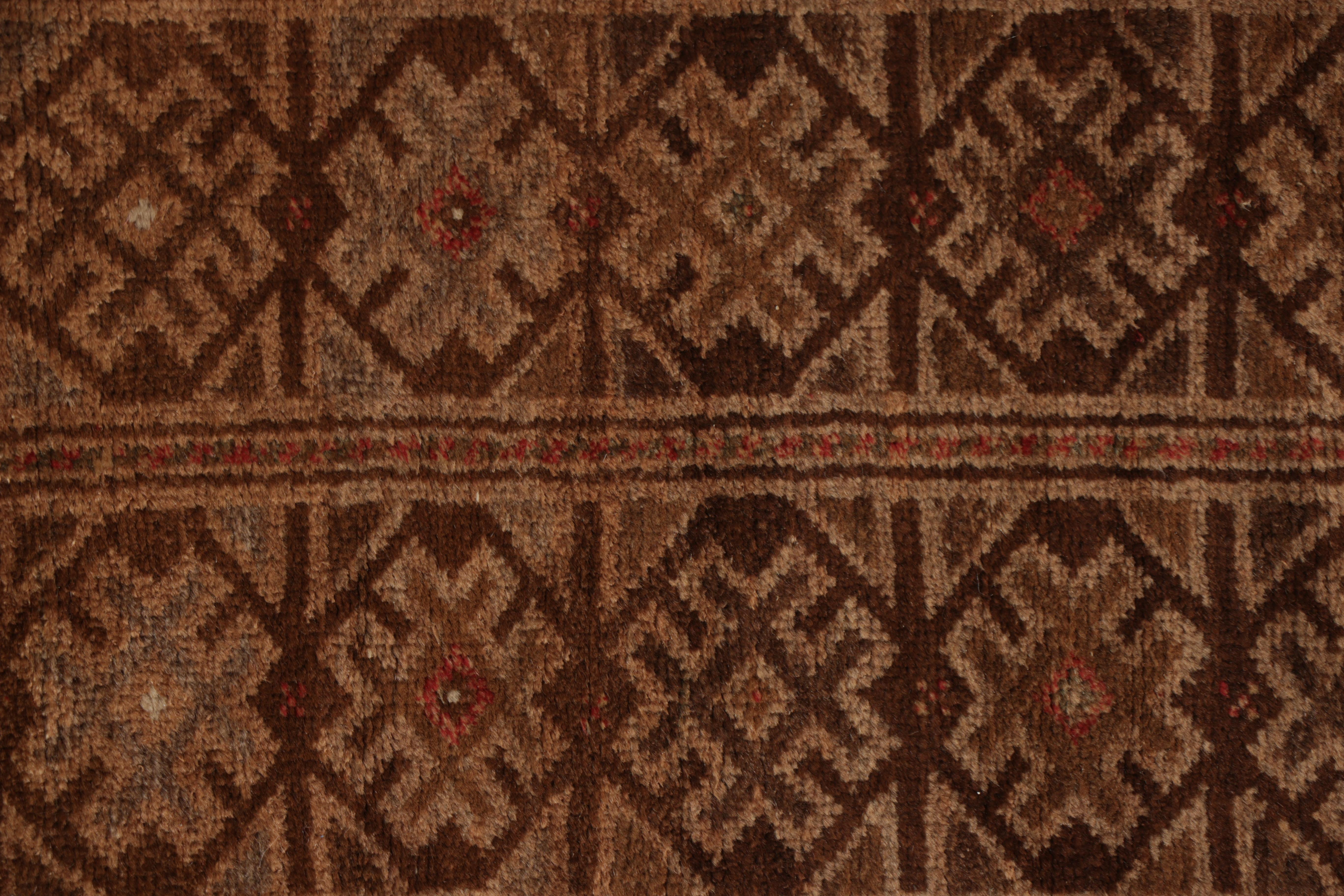 Antique Baluch Beige Brown Wool Persian Rug by Rug & Kilim In Good Condition For Sale In Long Island City, NY