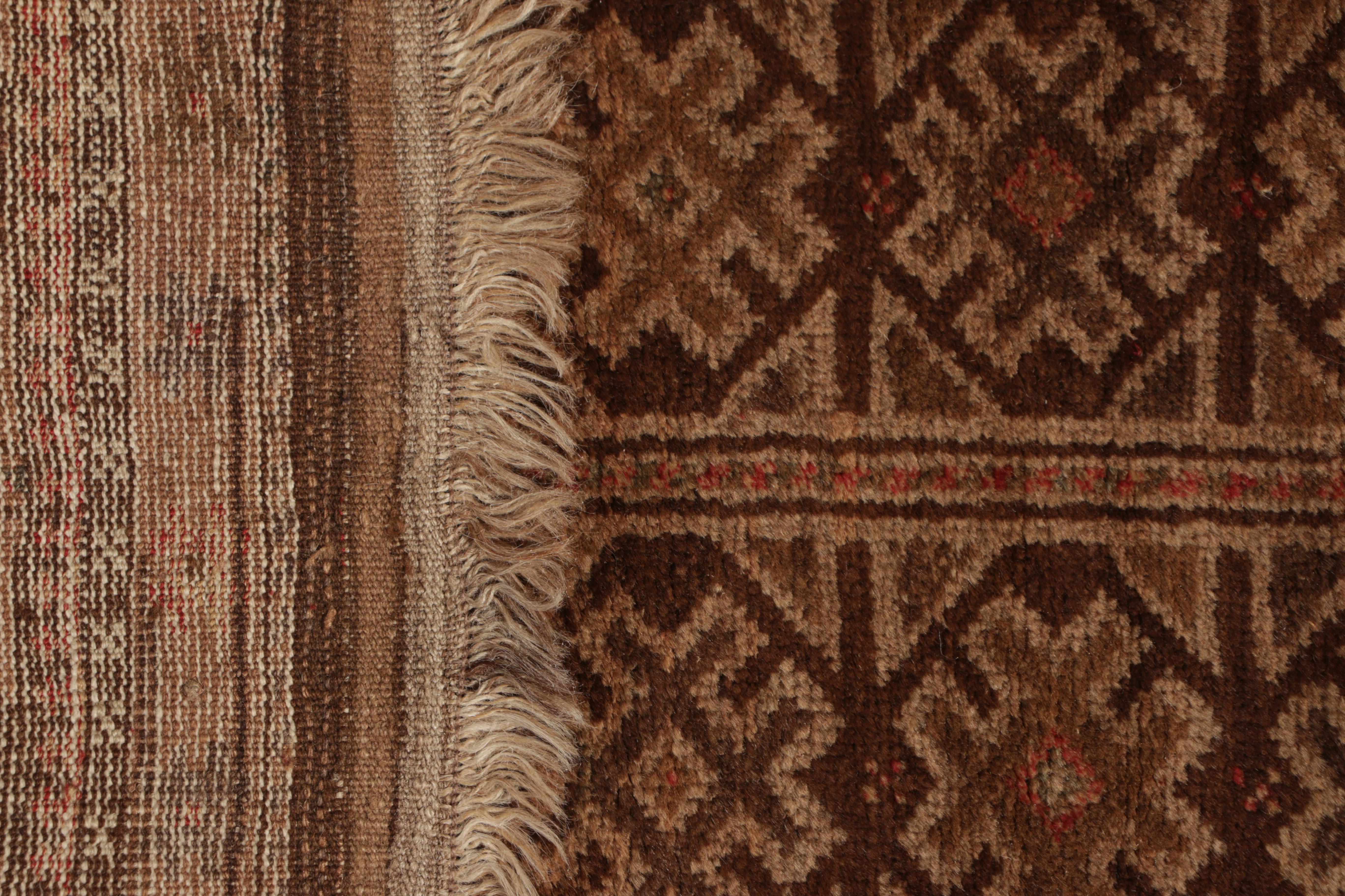 Late 19th Century Antique Baluch Beige Brown Wool Persian Rug by Rug & Kilim For Sale