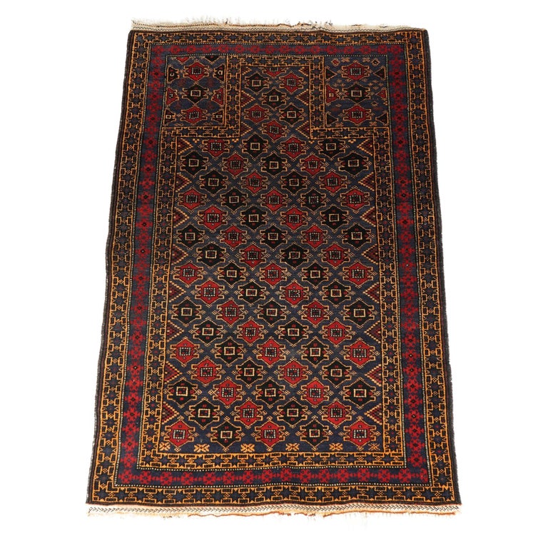 Antique Baluch Oriental Wool Prayer Rug Circa 1930 at 1stDibs