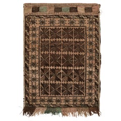Antiker antiker Baluch-Perserteppich mit geometrischem Muster in Beige-Brown von Teppich & Kelim