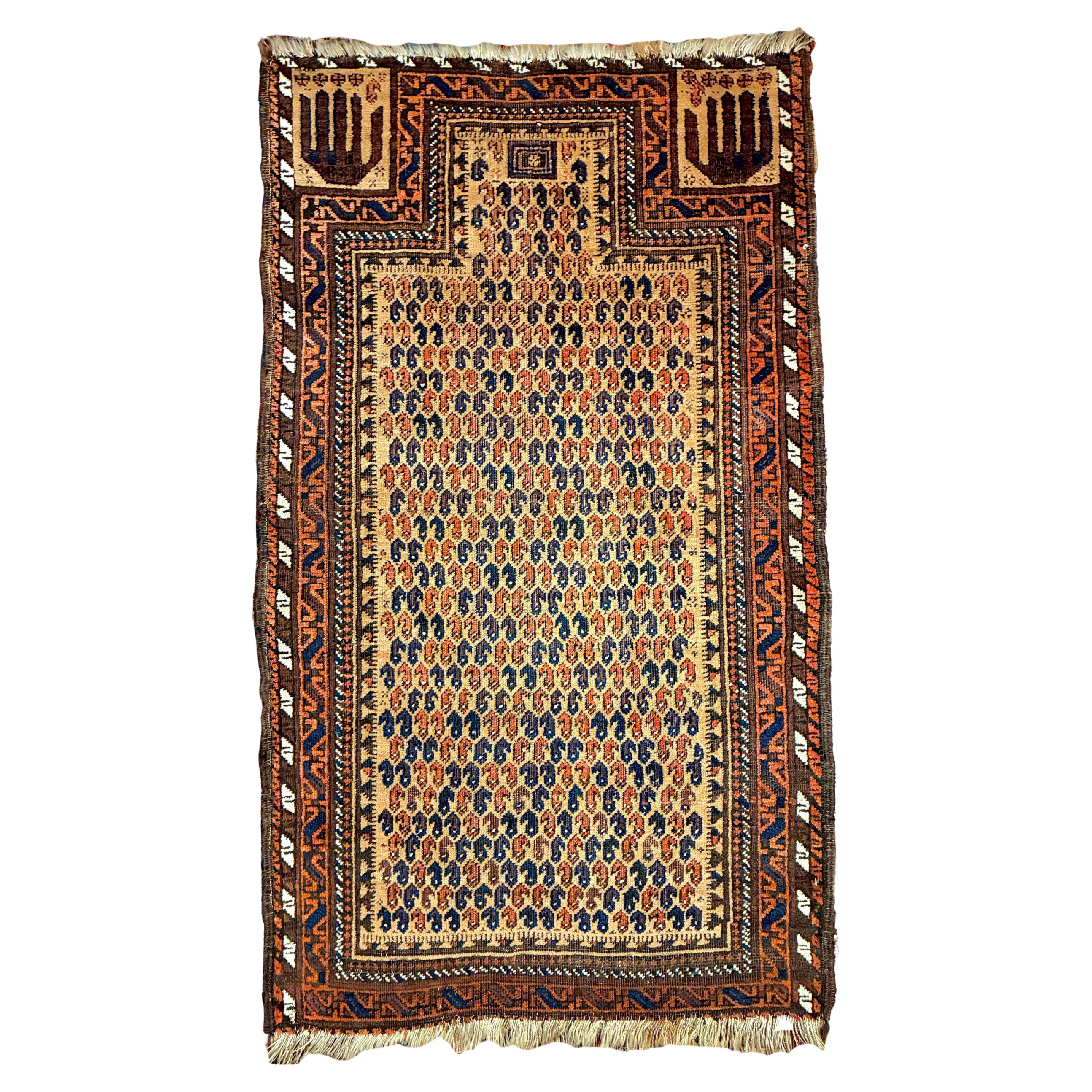 Antiker belutschischer Gebetsteppich, Ende 19. Jahrhundert