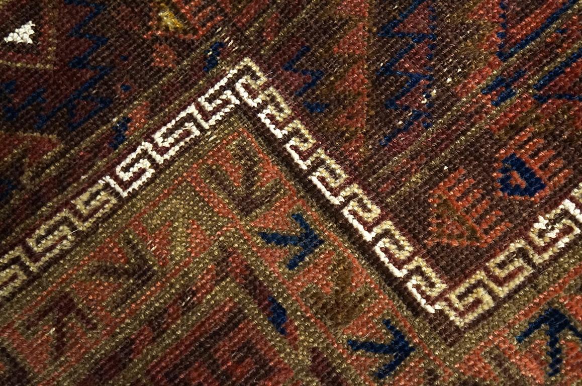 19th Century Persian Baluch Prayer Carpet ( 3' x 4' 6'' - 92 x 137 cm ) For Sale 1