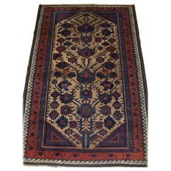 Antique Baluch Rug from Ferdows Region