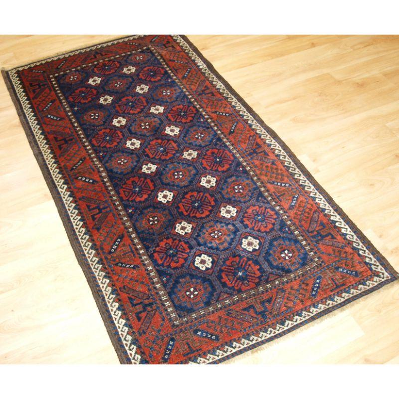 Asian Antique Baluch Rug from Khorassan Region For Sale