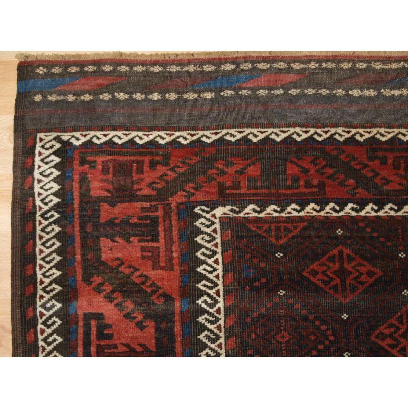 Antique Baluch Rug from Western Afghanistan / Eastern Persia In Good Condition For Sale In Moreton-In-Marsh, GB