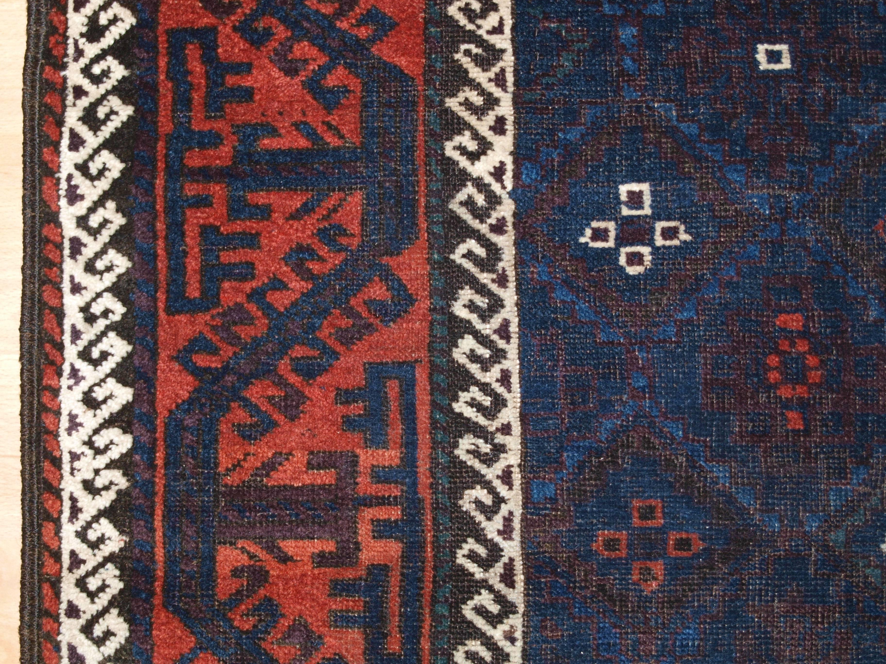 Late 19th Century Antique Baluch Rug from Western Afghanistan or Eastern Persia For Sale