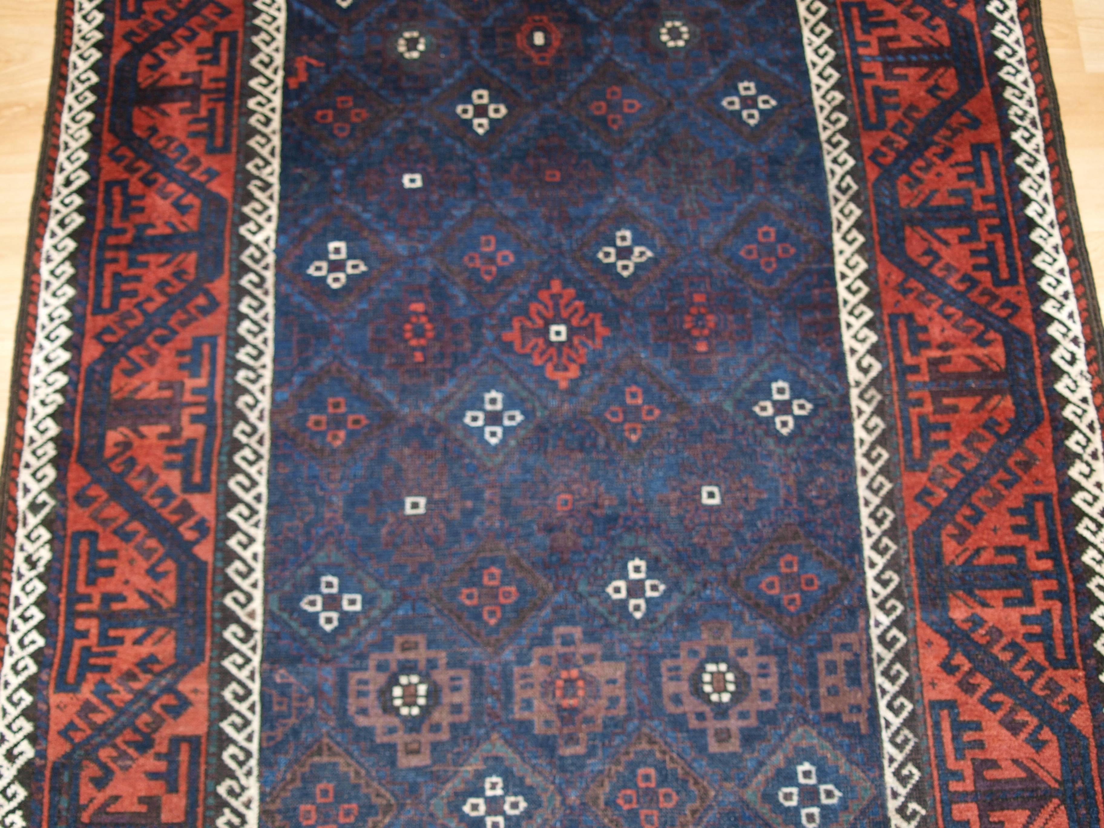 Antique Baluch Rug from Western Afghanistan or Eastern Persia For Sale 1