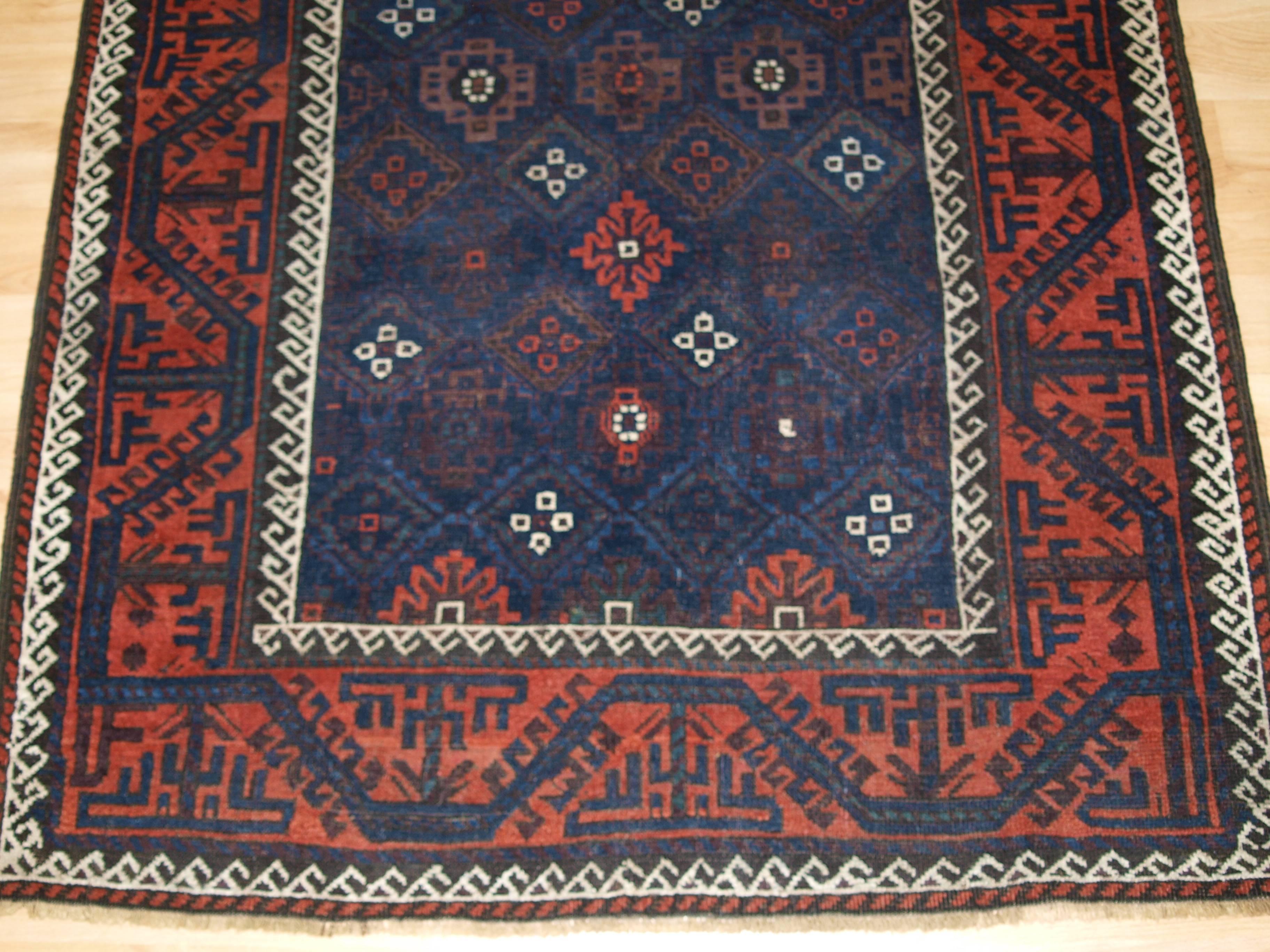 Antique Baluch Rug from Western Afghanistan or Eastern Persia For Sale 2