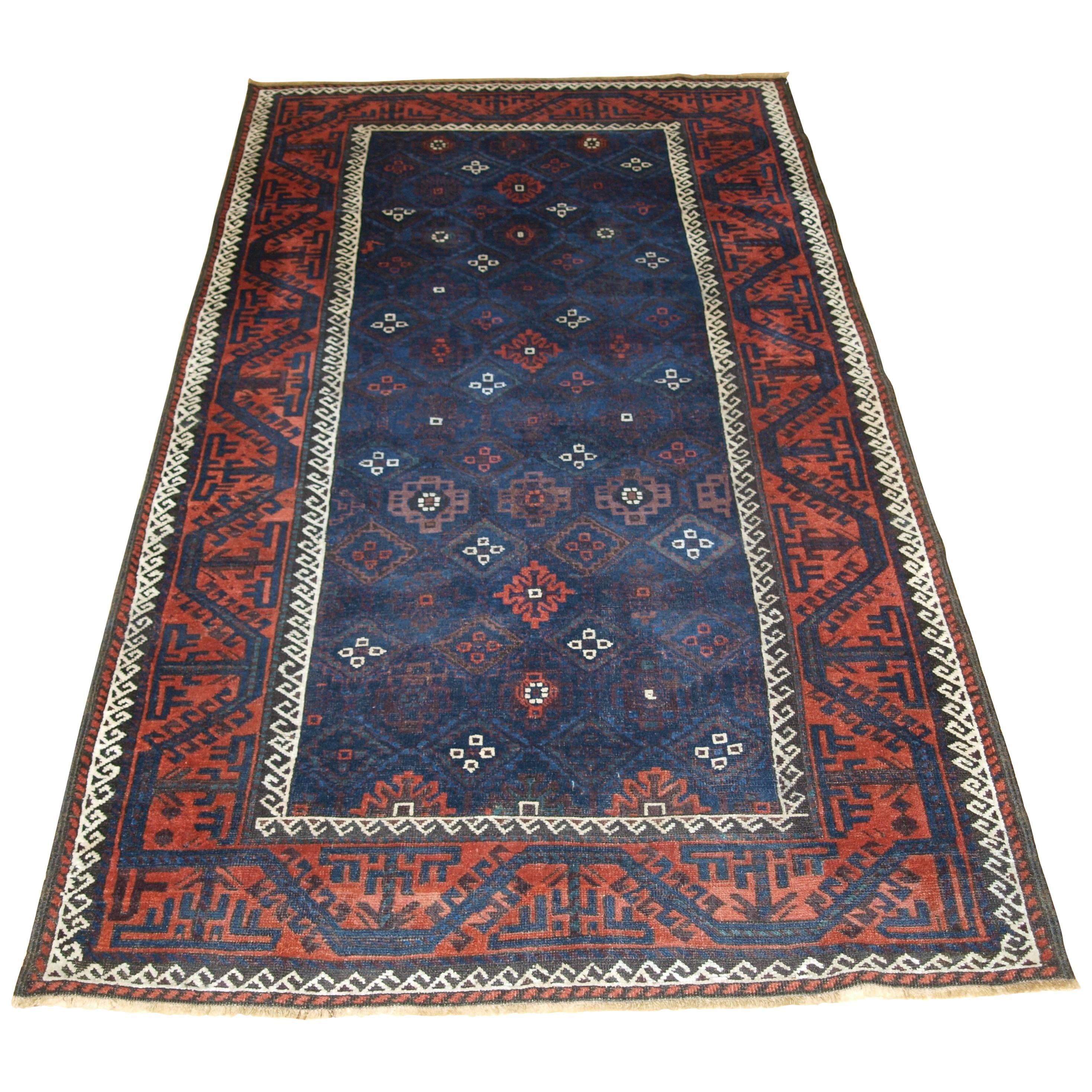 Antique Baluch Rug from Western Afghanistan or Eastern Persia For Sale
