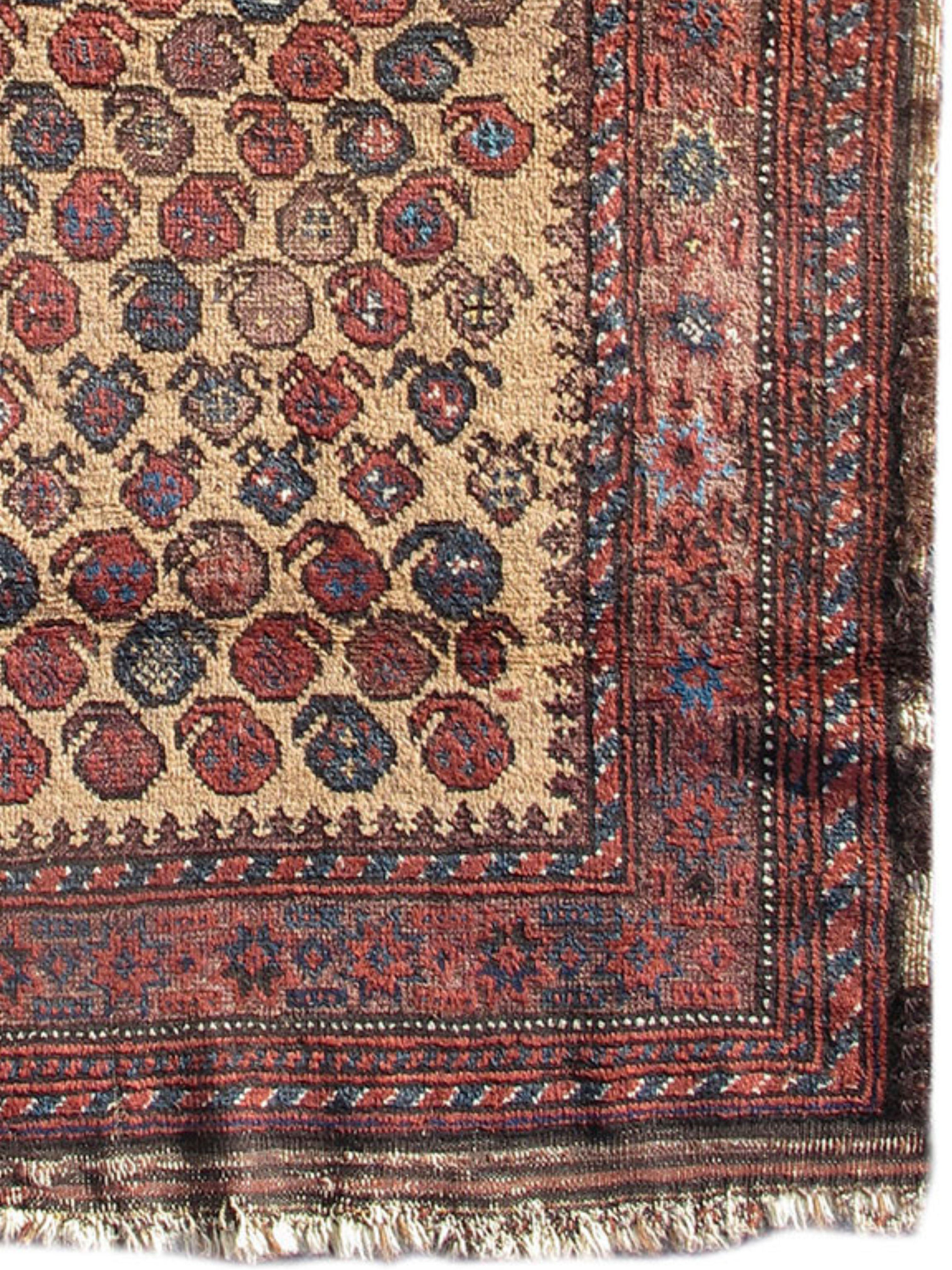 Antiker Belutsch-Teppich, Ende 19. Jahrhundert (Handgeknüpft) im Angebot