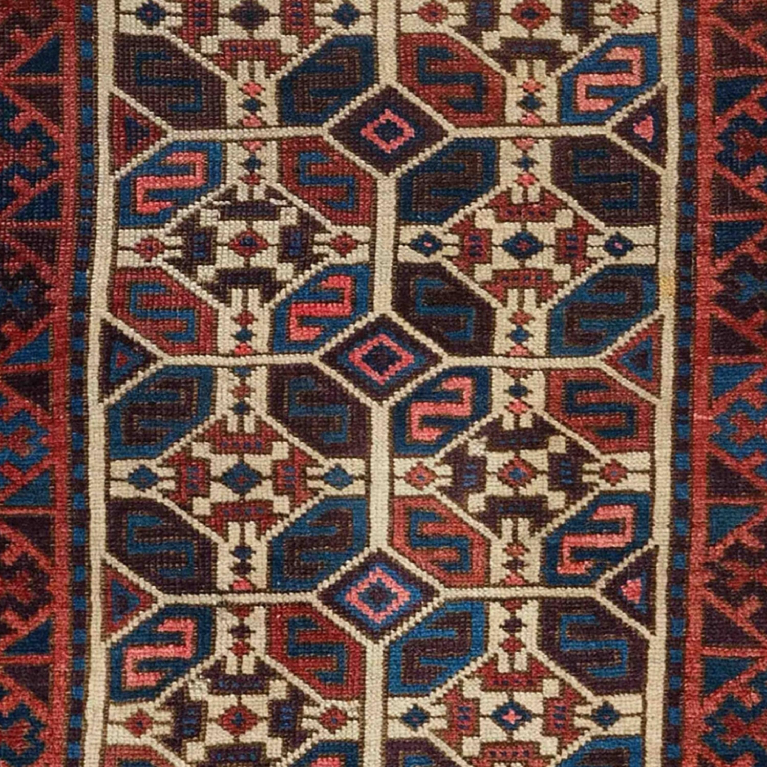 Central Asian Antique Baluch Rug - Middle of 19th Century Baluch Rug, Antique Rug For Sale