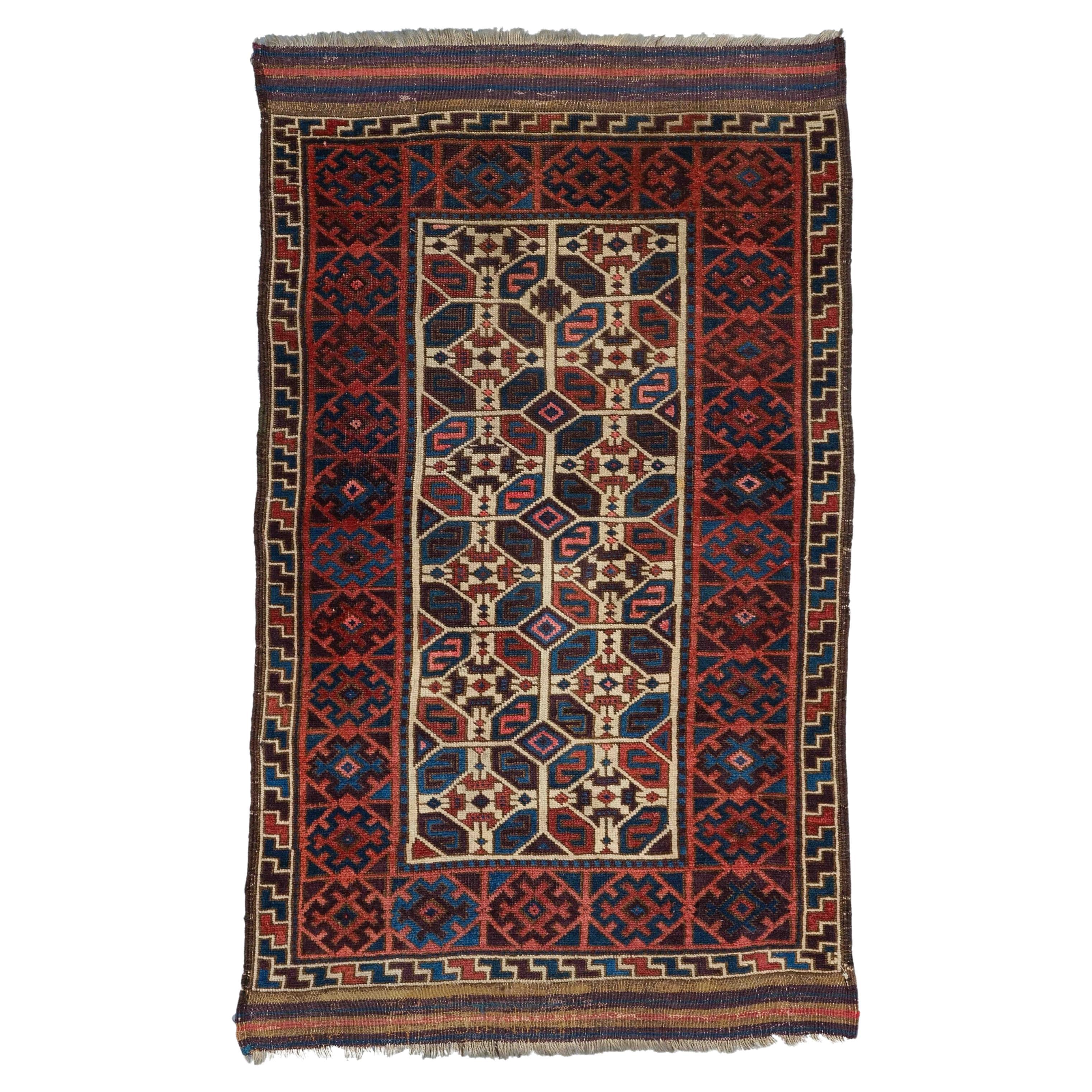 Antique Baluch Rug - Middle of 19th Century Baluch Rug, Antique Rug For Sale
