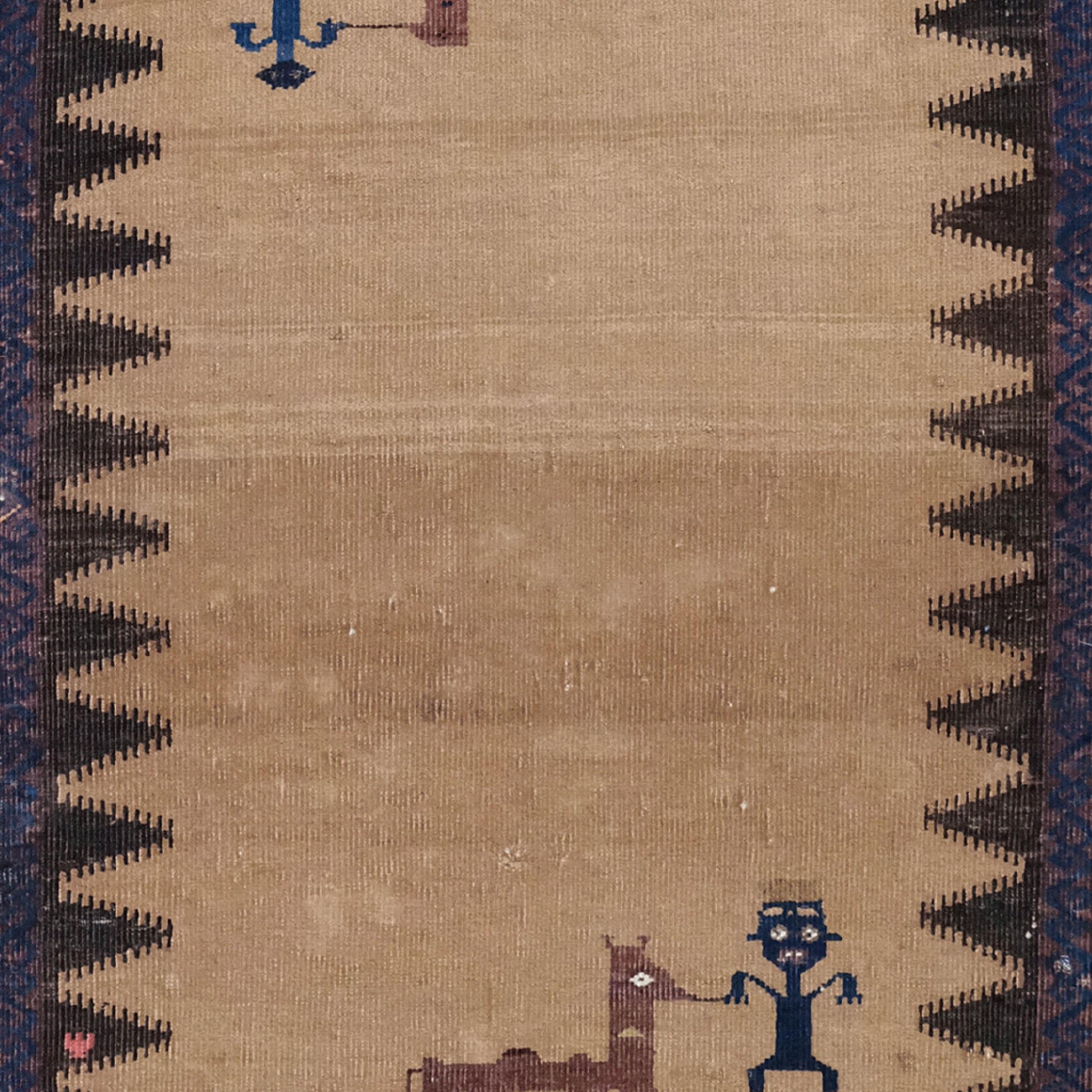 Persian Antique Baluch Rug - Middle of 19th Century North East Persia, Baluch Rug For Sale