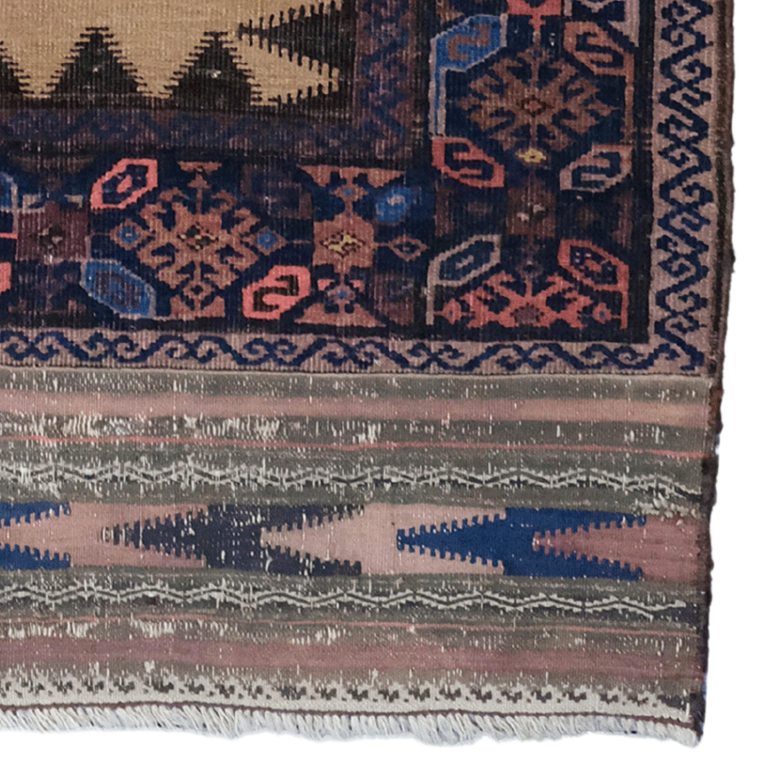 Wool Antique Baluch Rug - Middle of 19th Century North East Persia, Baluch Rug For Sale