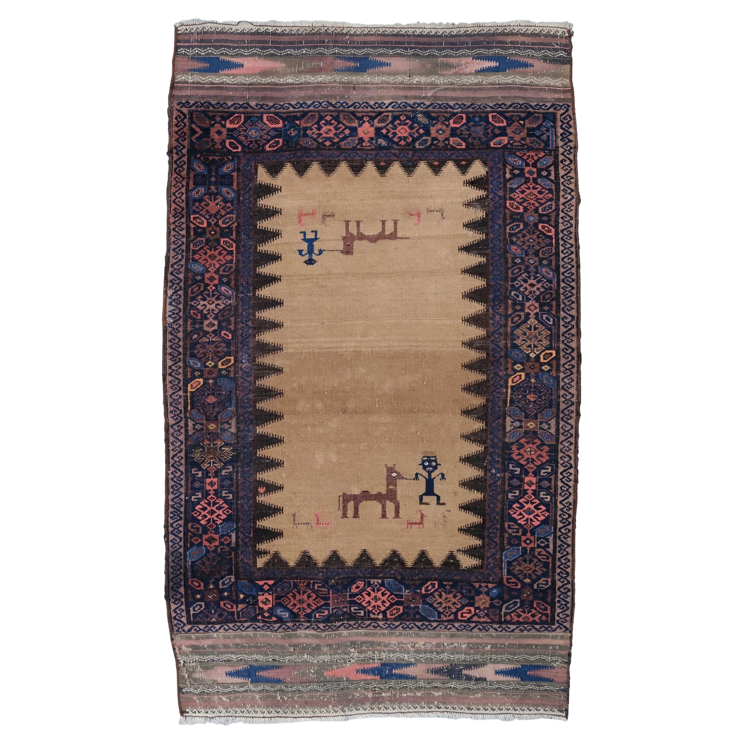 Antique Baluch Rug - Middle of 19th Century North East Persia, Baluch Rug For Sale