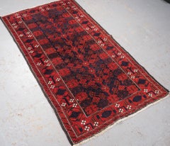 Antique Baluch Rug, Unusual Design, Circa 1880