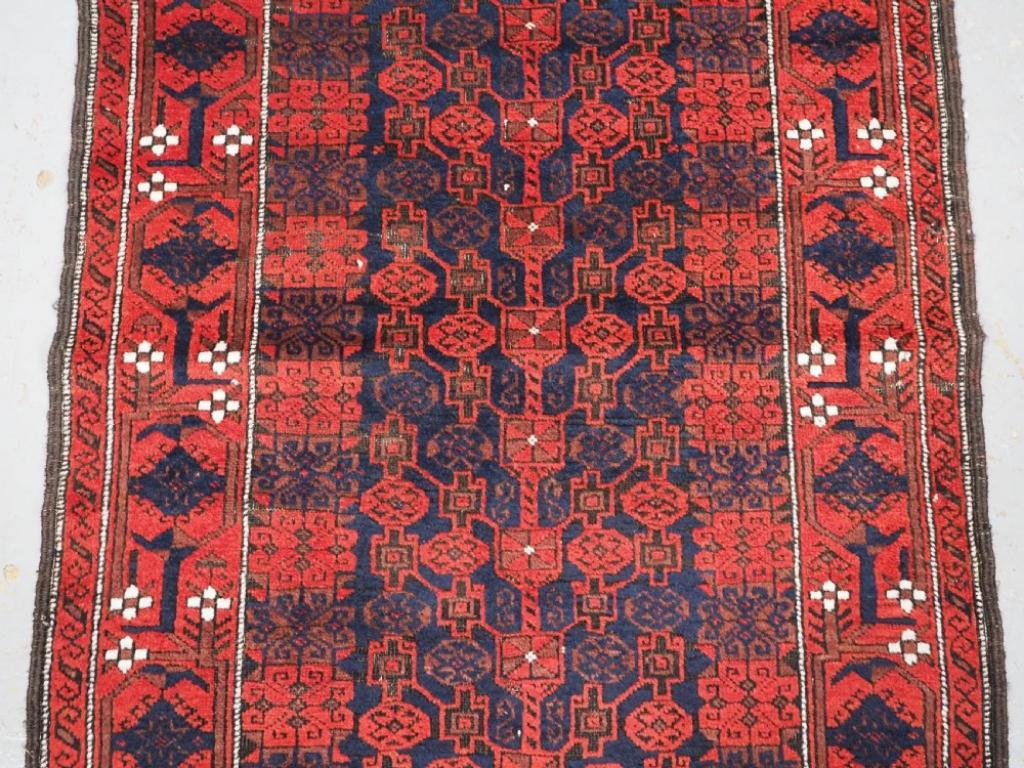 Antiker Baluch-Teppich, ungewöhnliches Design, um 1880 im Zustand „Hervorragend“ im Angebot in Moreton-In-Marsh, GB