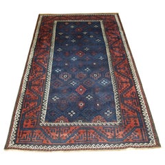 Antique Baluch Rug with Diamond Lattice Design