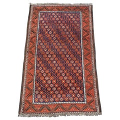 Antique Baluch Rug With Scarce Repeat Small Octagon Design, Circa 1900