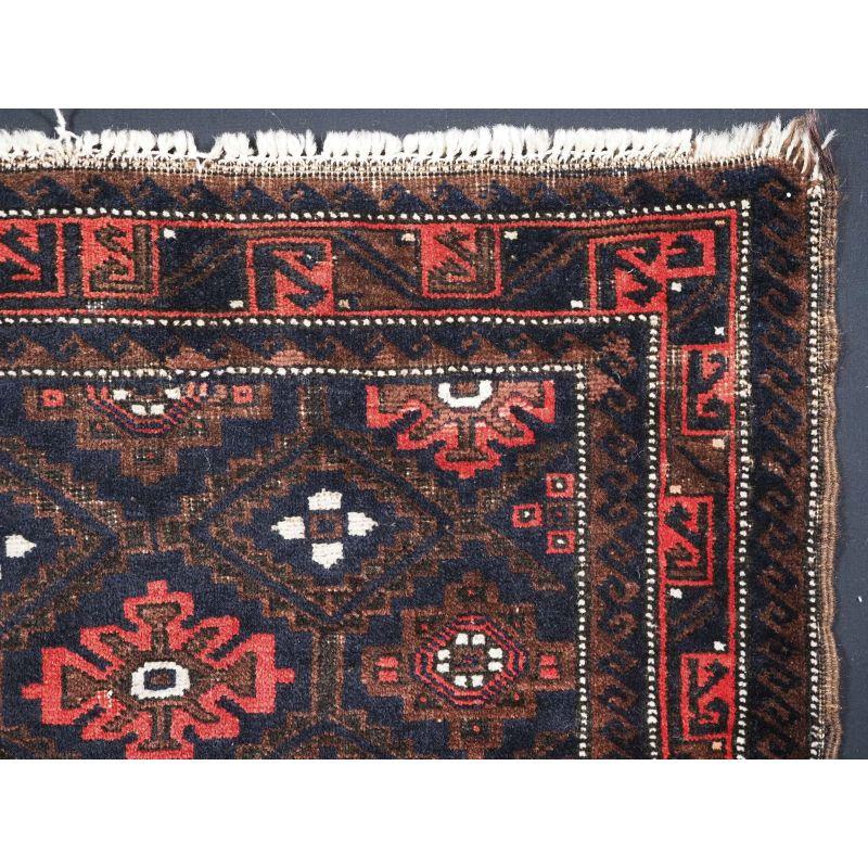 Afghan Antique Baluch Saddle Bag Face with 'Snowflake' Design For Sale