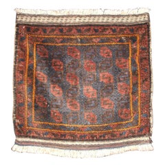 Antique Baluch Saddle Bag Face with 'Tile' Design