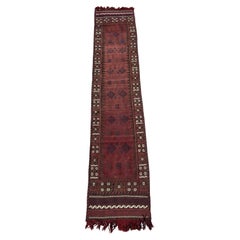 Antiker Baluch Sofreh Läufer Teppich c. Mitte 19. Jahrhundert 2'3 x 10'10