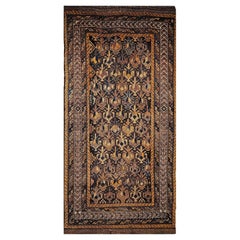 Antique Baluch Tribal Area Rug, Handwoven Wool, Allover Geometric Pattern, 1800s