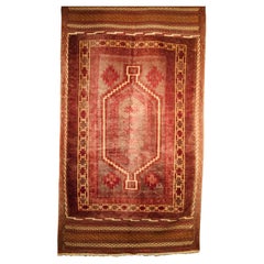 Antique Baluch Tribal Area Rug, Hankwoven Wool Pile, Geometric Design
