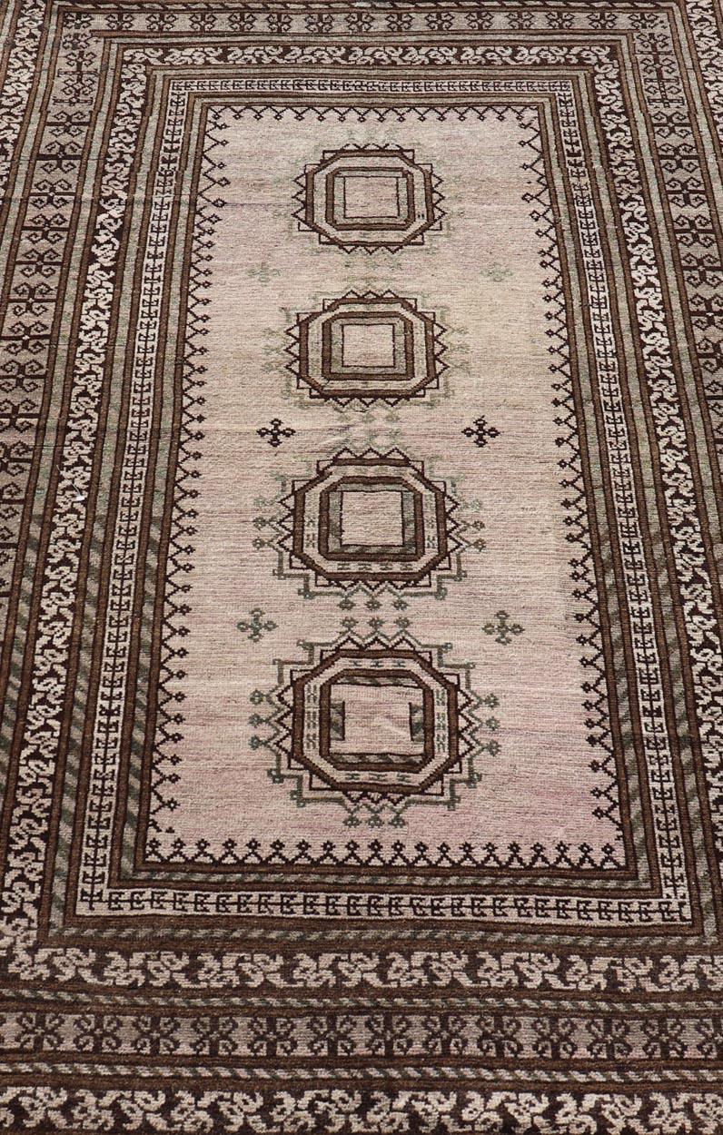 20th Century Antique Baluch Tribal Rug with All-Over Geometric Diamond Medallion Design For Sale