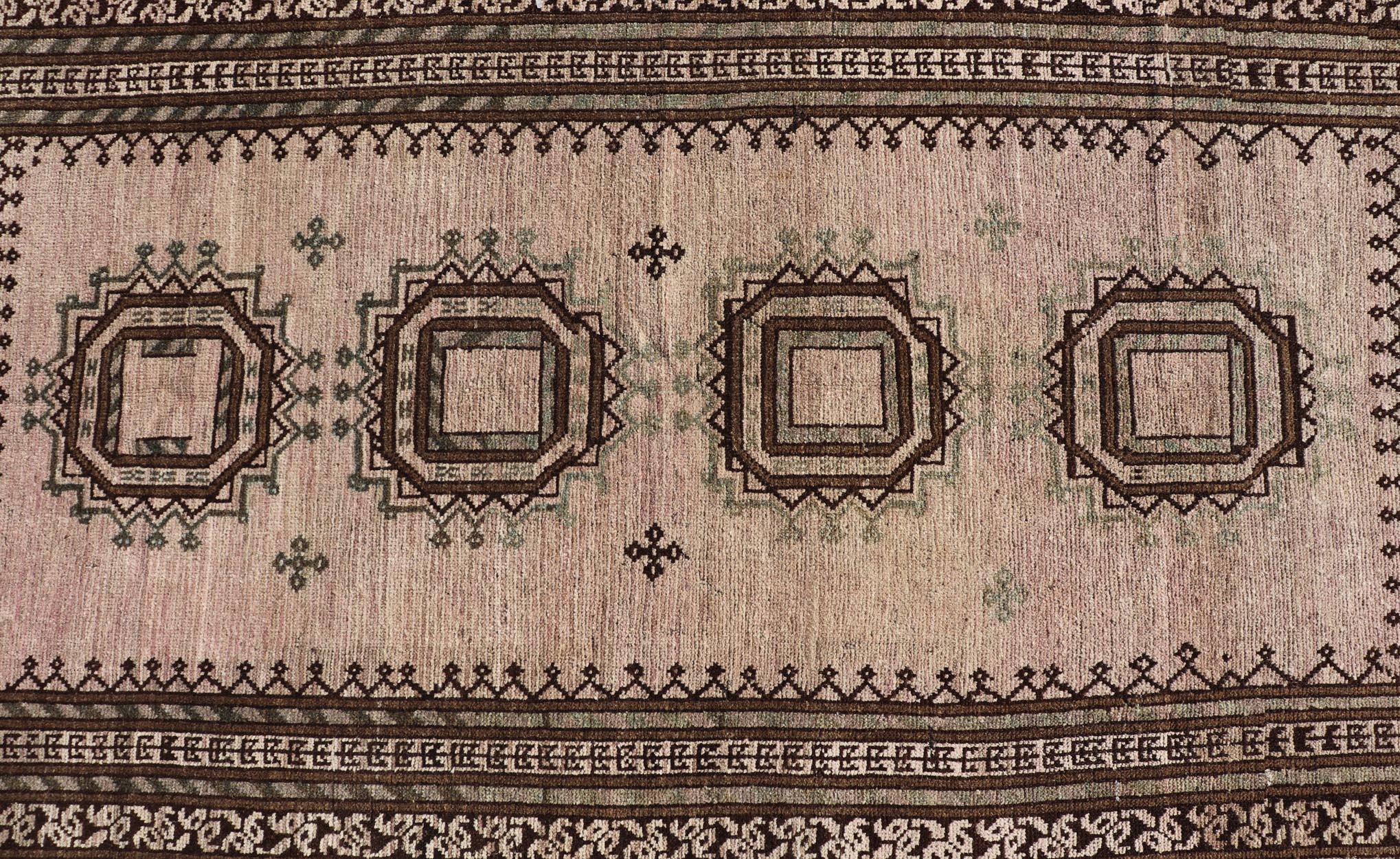 Antique Baluch Tribal Rug with All-Over Geometric Diamond Medallion Design For Sale 1