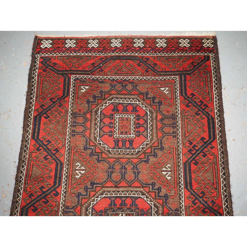 Antique Baluch Tribal Rug Woven by the Salar Khani Sub Tribe In Good Condition For Sale In Moreton-In-Marsh, GB